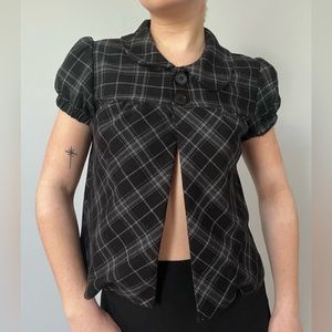 vintage plaid top